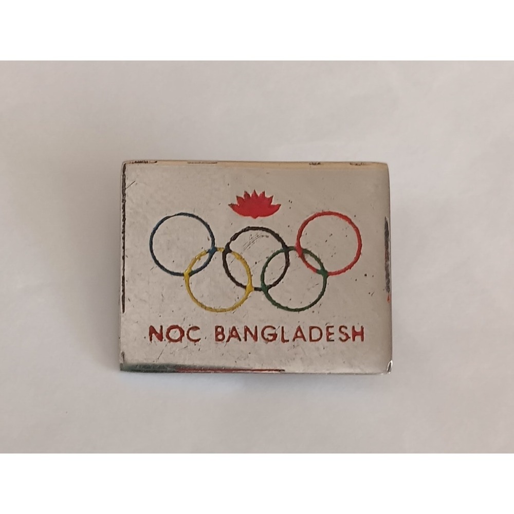 1984 Olympic Pin Bangladesh NOC Los Angeles USA Games Rare